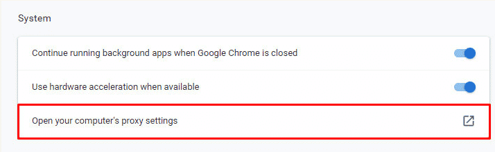 适用于 Windows 的 Chrome 代理设置4