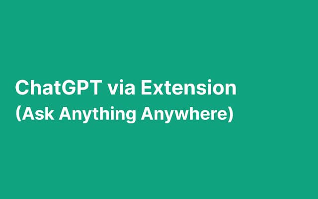 chatgpt extension