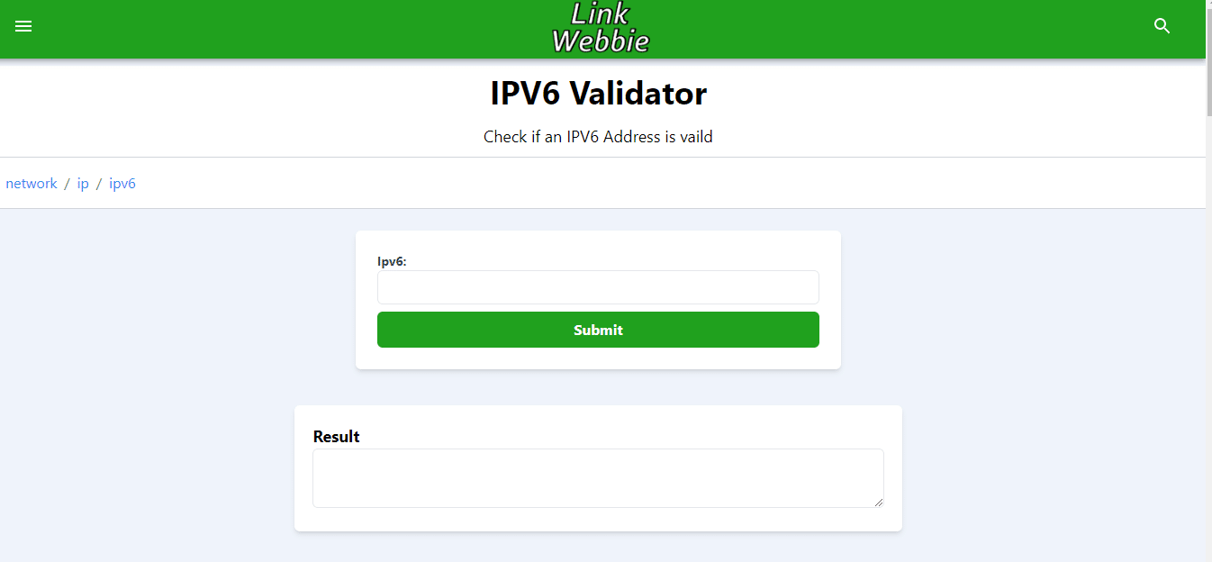 Link Webbie IPv6