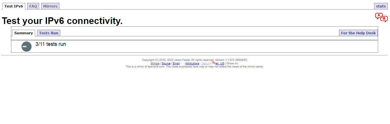 Test IPv6