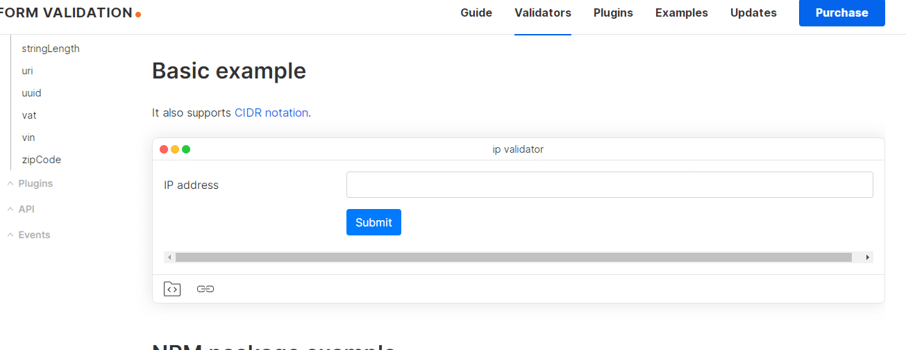 formvalidation