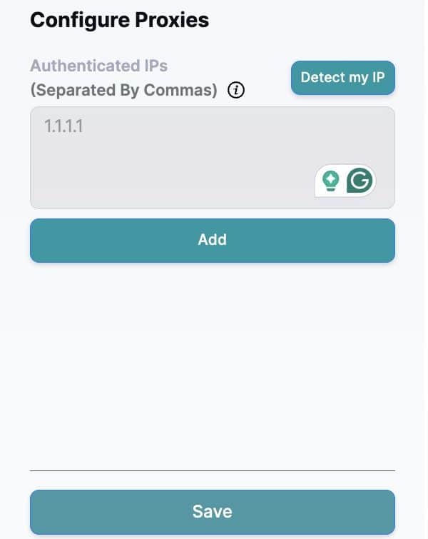 Oculus Proxies configure