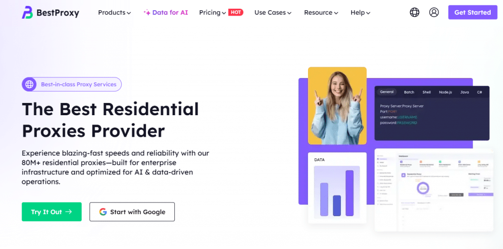 BestProxy homepage